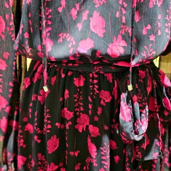 Tommy Hilfiger S 8 Margo Floral Chiffon Romantic Midi Silhouette Elegant Coastal - Picture 7 of 13